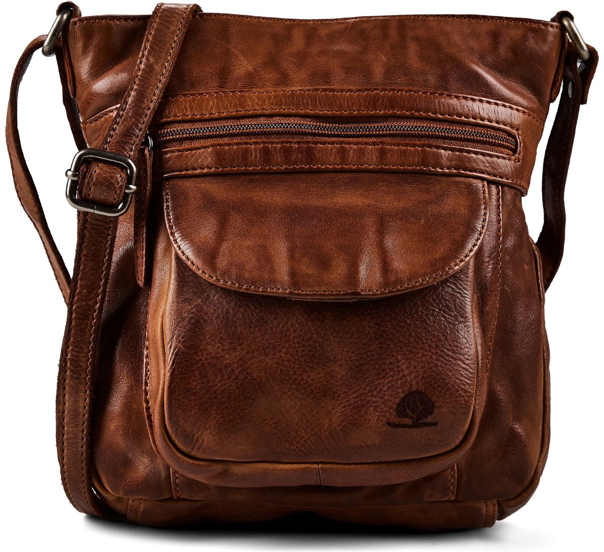 Greenburry Torro Lavado Crossbody tas Leder 24 cm - Dames - nut