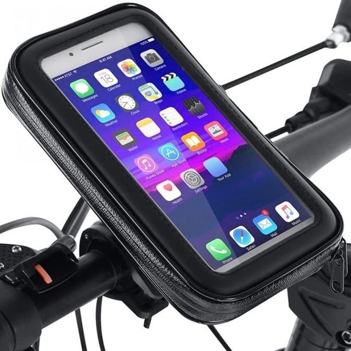 Fietstelefoonhouder voor mobiele telefoon, 6.5inch waterdicht, fietstas stuur, ideaal voor navigatie, motorstuurtas, fietshouder, fietsaccessoires