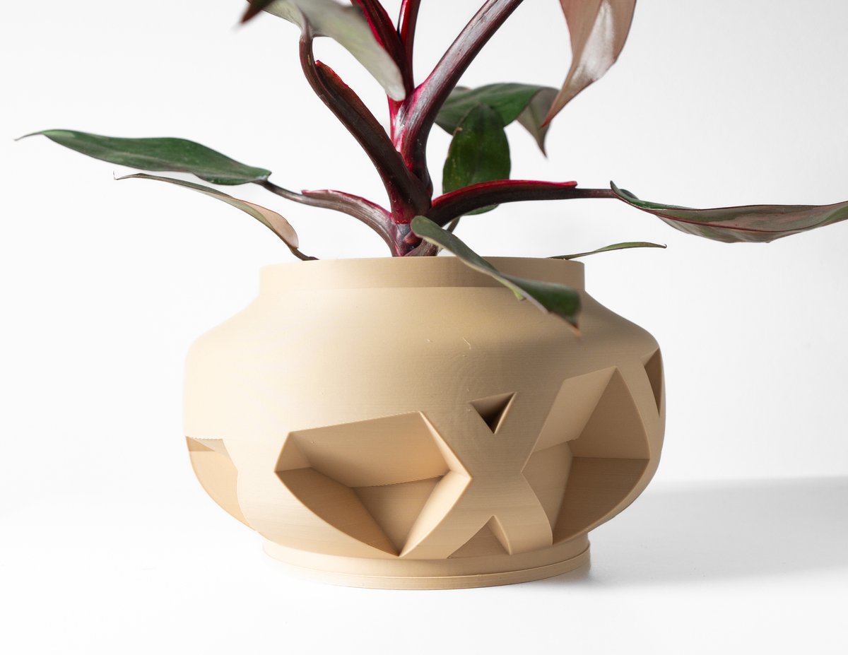 Skushy Nomio Bloempot - Moderne Designpot voor Kamerplanten - Sculpturale Plantenpot voor Woonkamer en Kantoor - Premium Woondecoratie