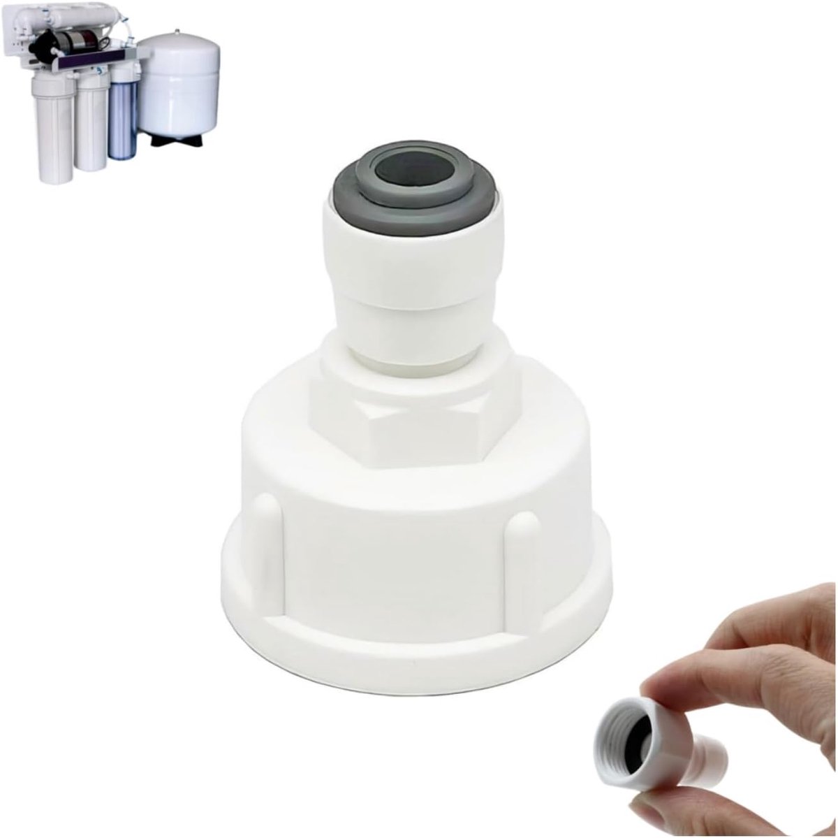 Watersnelkoppelingsadapter 1/4 inch - universele waterfilterfitting - 3/4 inch vrouwelijke slangaansluiting - ShopVlot