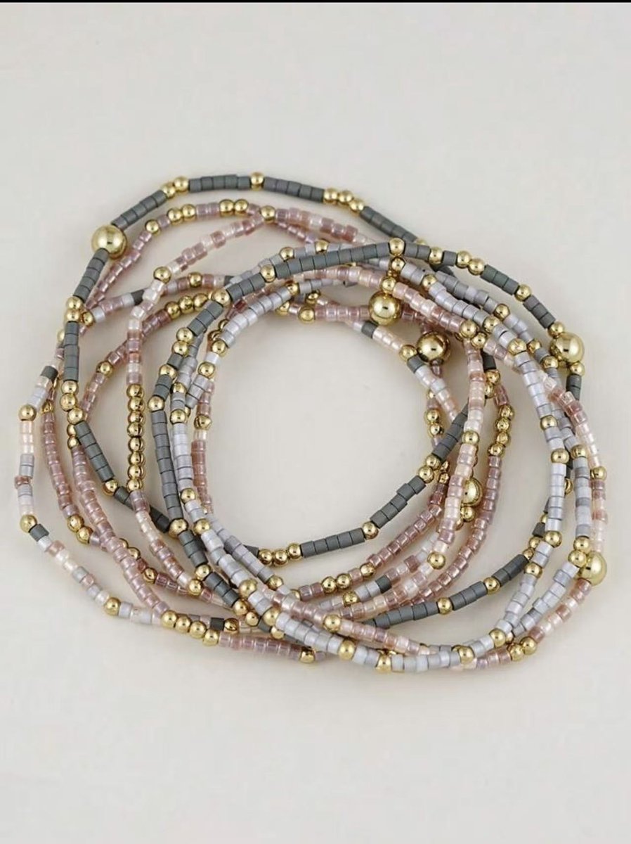 Jomide Armbandjes Bohemian - Multicolours - 9 stuks