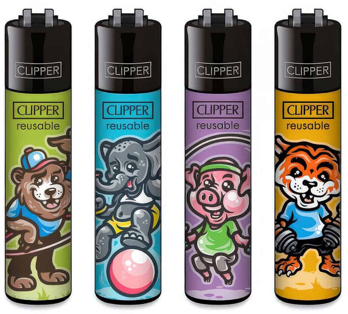 Clipper Classic Animal Fitness Aansteker