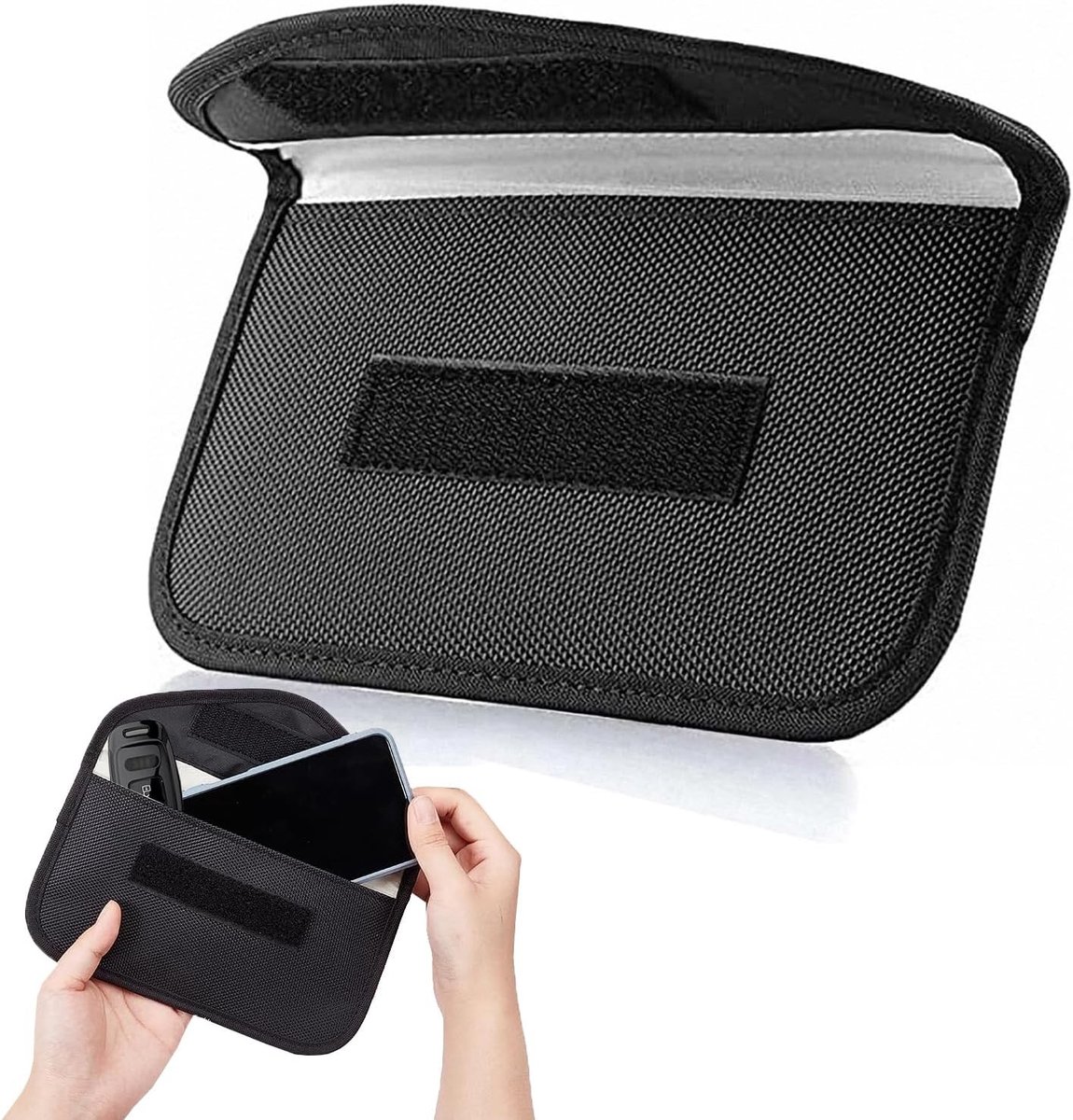 RFID Blokkering Tas voor Auto, Faraday Kooi Bescherming, iPhone Hoes, Sleutelbescherming, Zwart, Veiligheid en Privacy