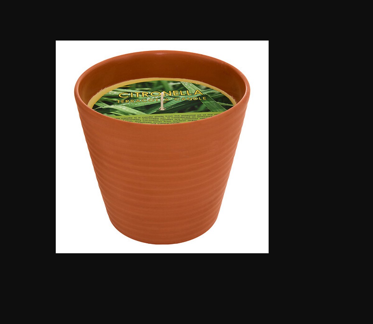 Kaars in terracotta potje- Citronella kaars in pot - Kaars in pot