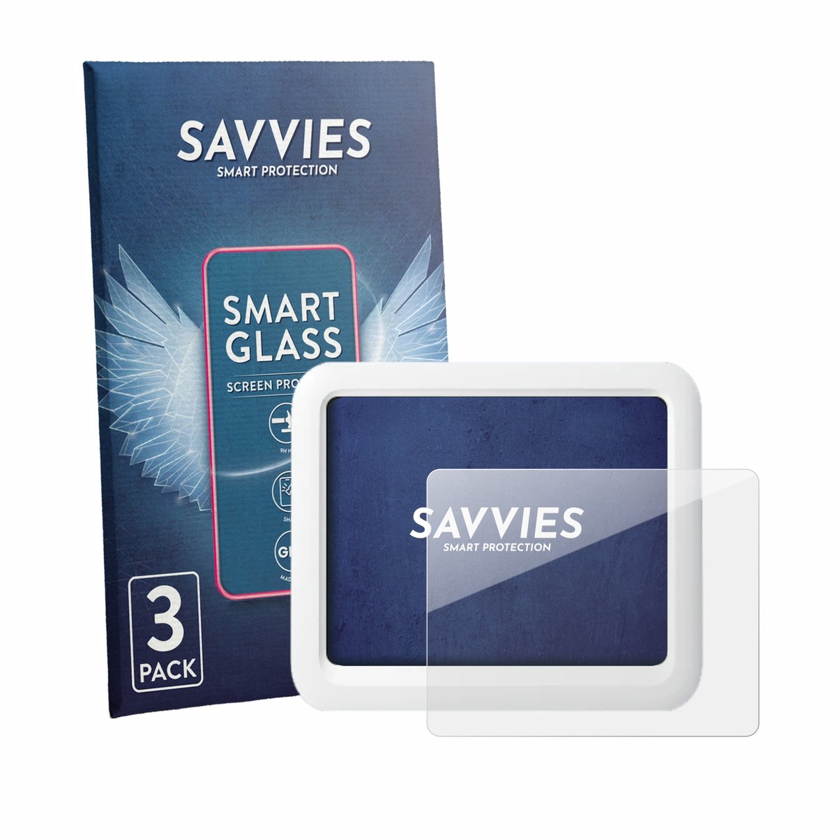 3 Stuks Savvies Screenprotector - geschikt voor SwitchBot Meter Pro - beschermfolie glas transparant