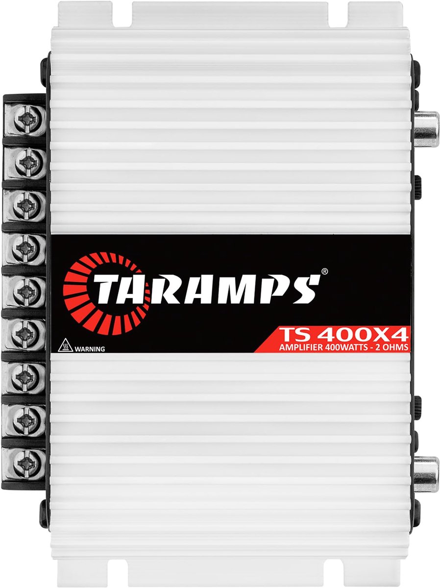 SnelShoppen - 400W RMS 4 Kanaals Full Range Auto Audio Versterker met Automatische High Level Input, RCA Input, Klasse D, 2 Bridged Kanalen, Multichan