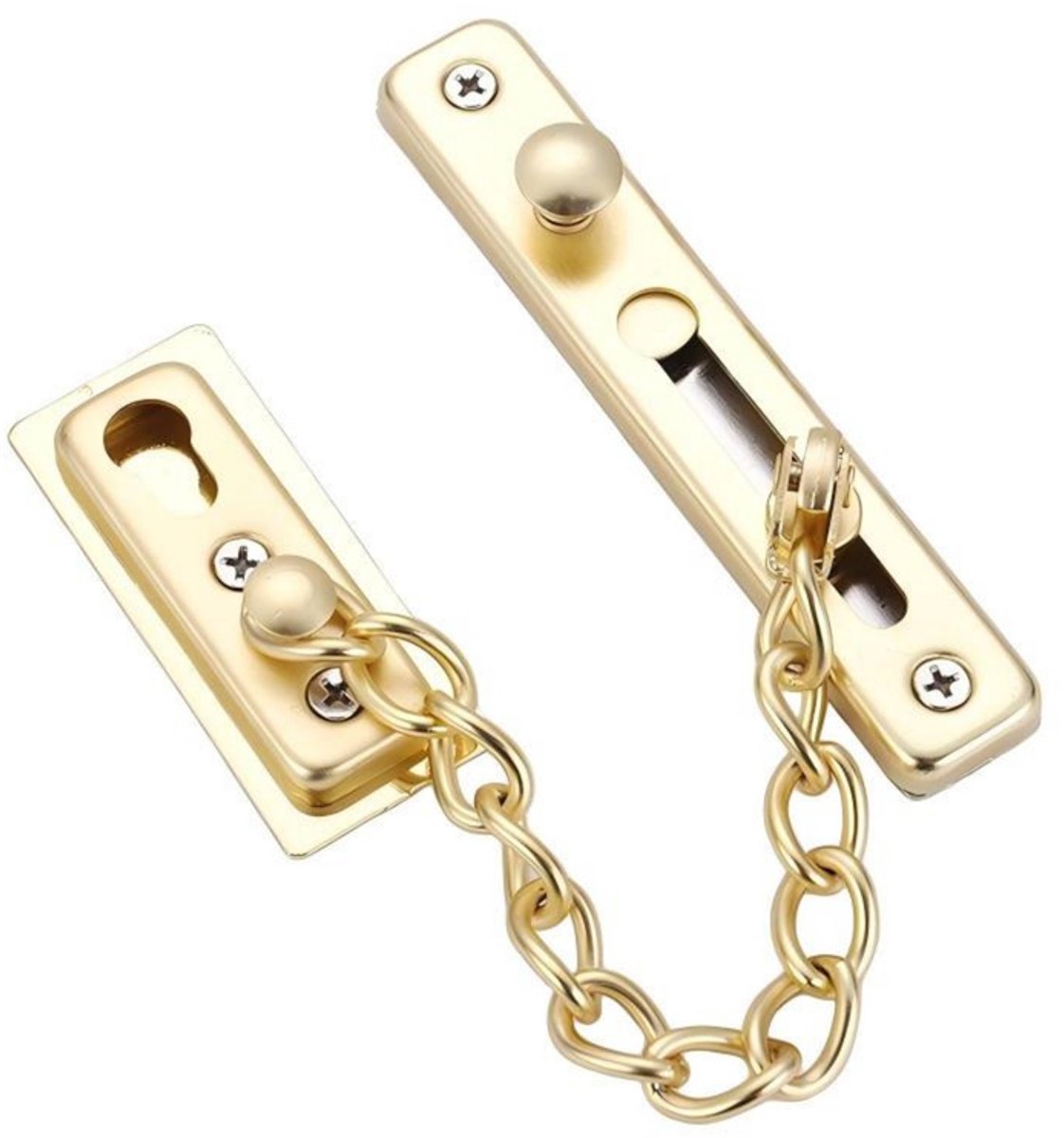Diefstalbeveiligingsketting - 12,2*2,2*0,8 cm - Kettinglengte 15 cm - Roestvrijstalen deurketting - Beveiligingsketting voor binnendeuren - Diefstalbeveiligingsketting voor deursloten - Roestvrijstalen veiligheidsketting