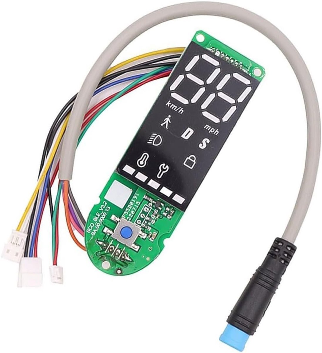 SnelShoppen - Huba Dashboard Display voor Elektrische Scooters - Compatibel met M365, Pro, Pro2, MI3Pro - Compact, Stijlvol, Duurzaam en Betrouwbaar