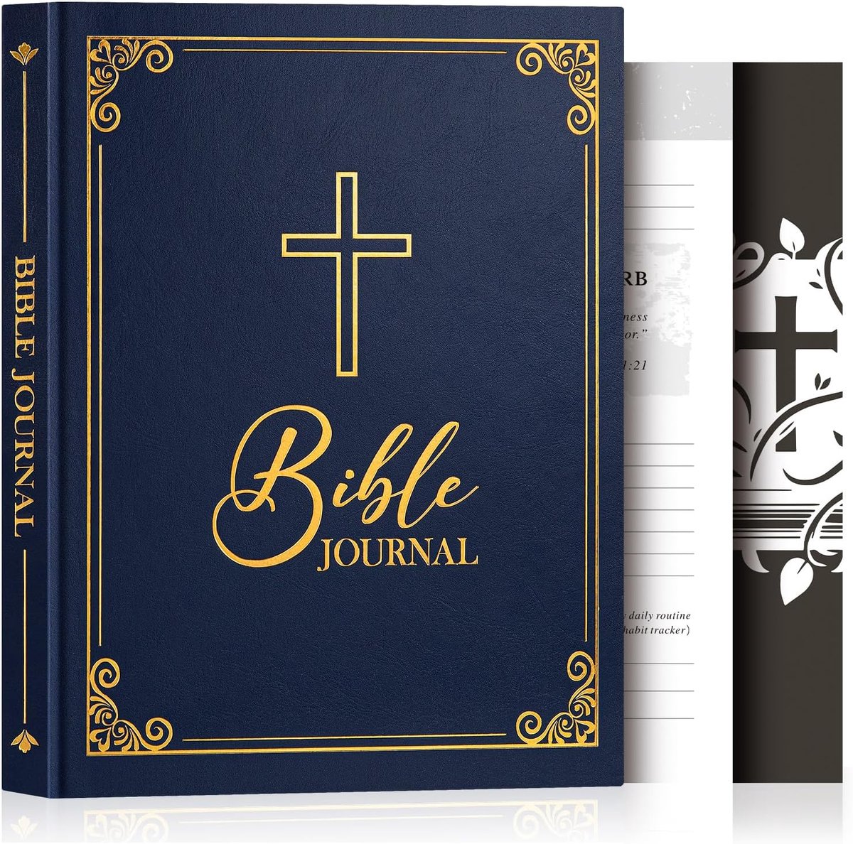 Bijbelgebedsdagboek voor mannen - blauw - dankbaarheid en reflecties - ideaal religieus cadeau - Luxento