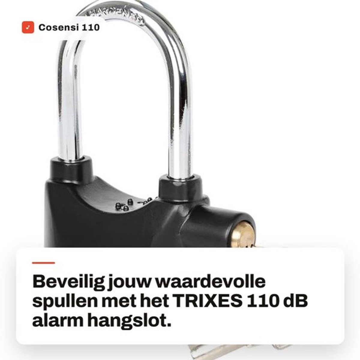 110 dB Alarm Hangslot - Weerbestendig en Robuust voor Buiten gebruik