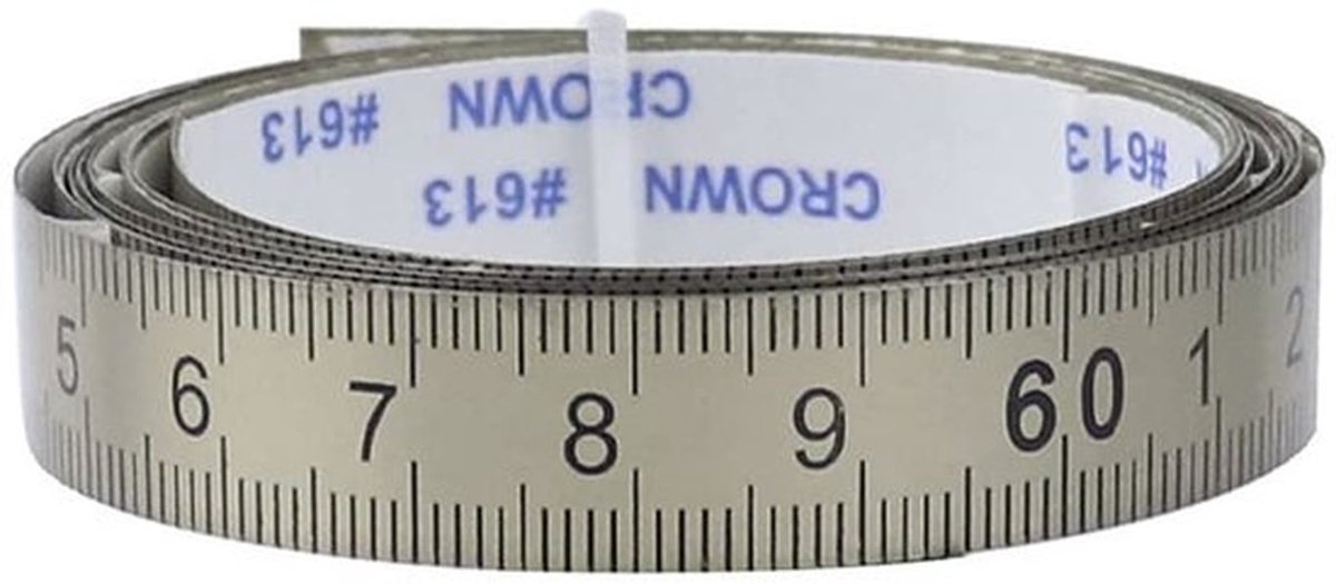 Meetlint 0-1M roestvrij staal - Zelfklevende tape - Precisie stalen regel - Waterdicht - Slijtvast metaal - Duidelijke markeringen - Meetlat