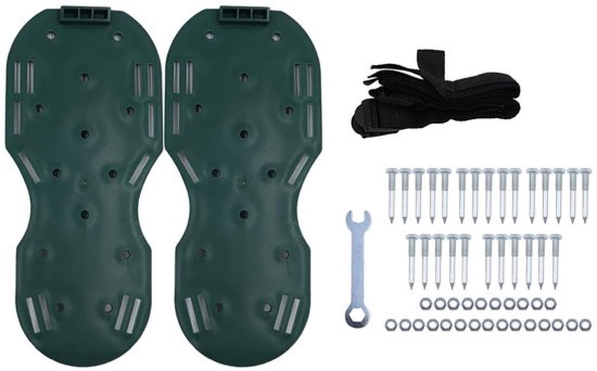 Nagelschoenen Professionele Spikes - Tuinschoenen - Afwerkschoenen - Gazon - Patio - Drukknoopsysteem - Groen