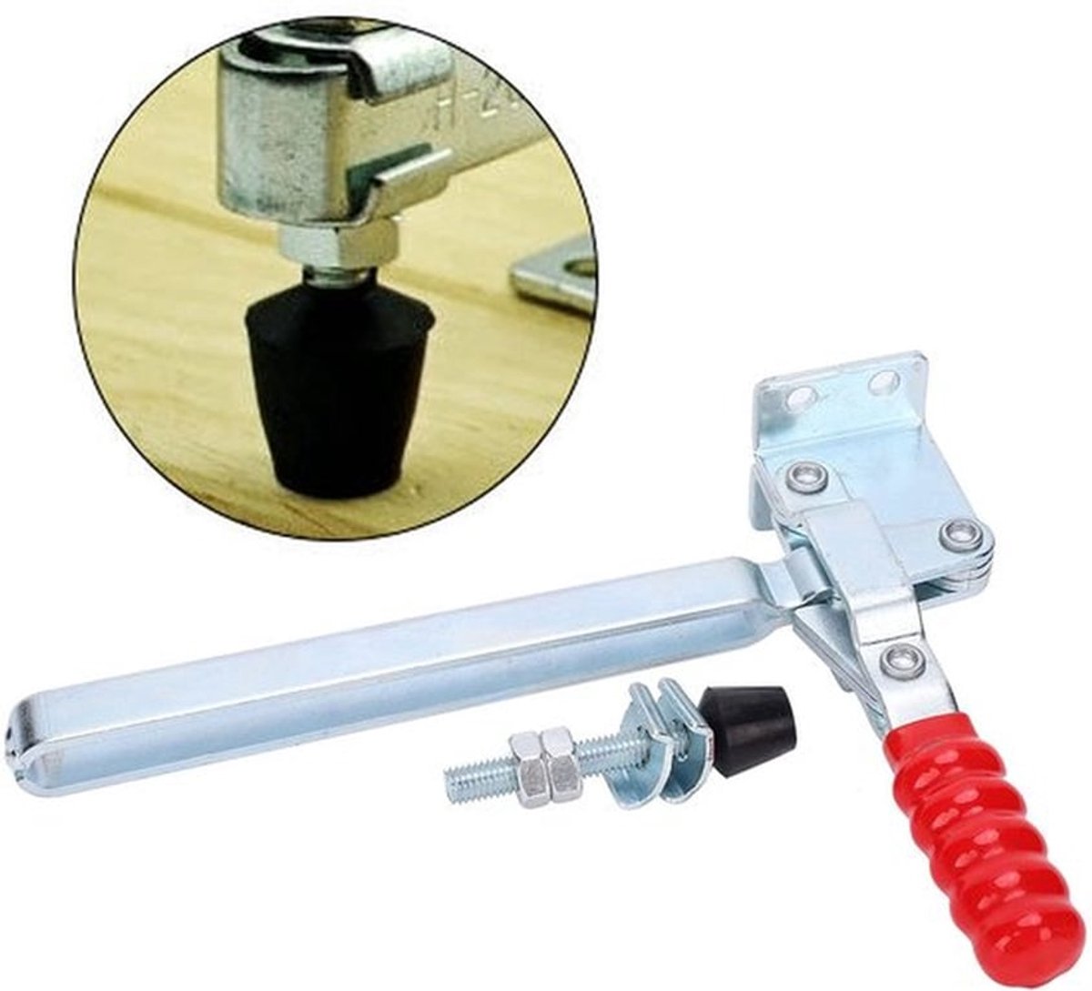 Toggle Clamp 180kg Klemkracht - Verticale Spanklem - Quick-Release - Gegalvaniseerd Ijzer - M8x70 - 100° Openingshoek