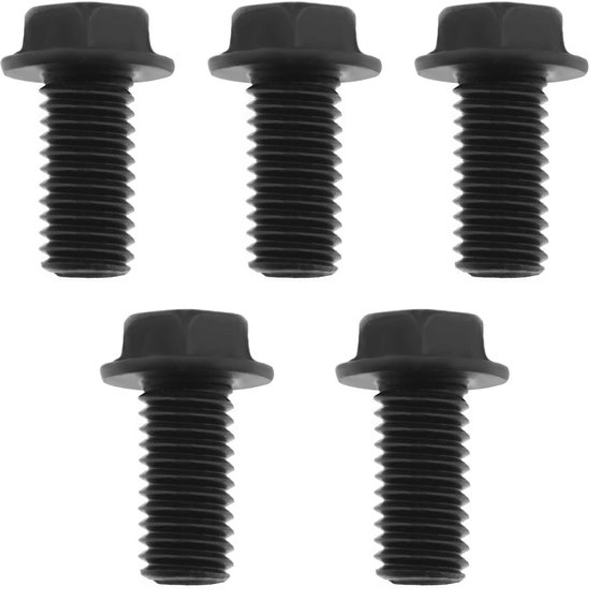 Flensbouten M8x16mm - 5 Stuks - Koolstofstaal - Links Draad - Zwart - Hoge Hardheid - Slijtvast en Duurzaam - Schroeven