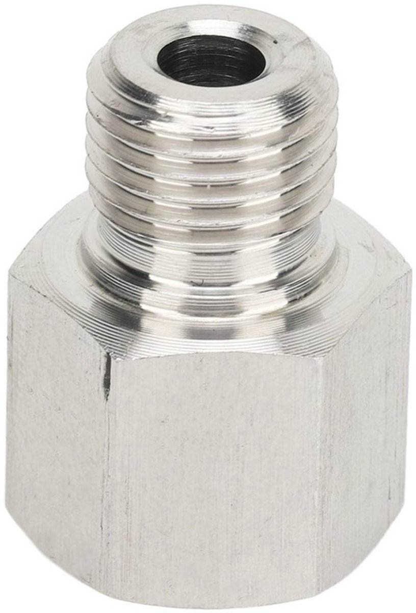 Drukmeter Adapter - 1/8 Inch naar M10 x 1.0 - Staal - Slangadapter - Voor olie manometer - 1 stuk - Geschikt voor hydraulische toepassingen