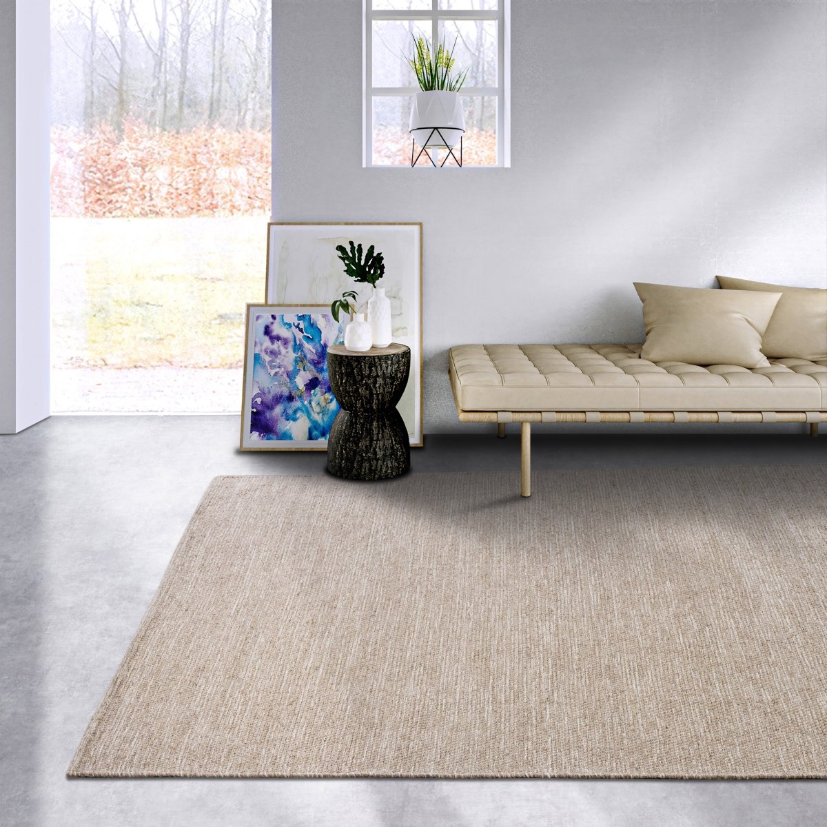 Elle Decoration Delhi wollen vloerkleed Pradesh Linnenwit - 120 x 170 cm - (S)