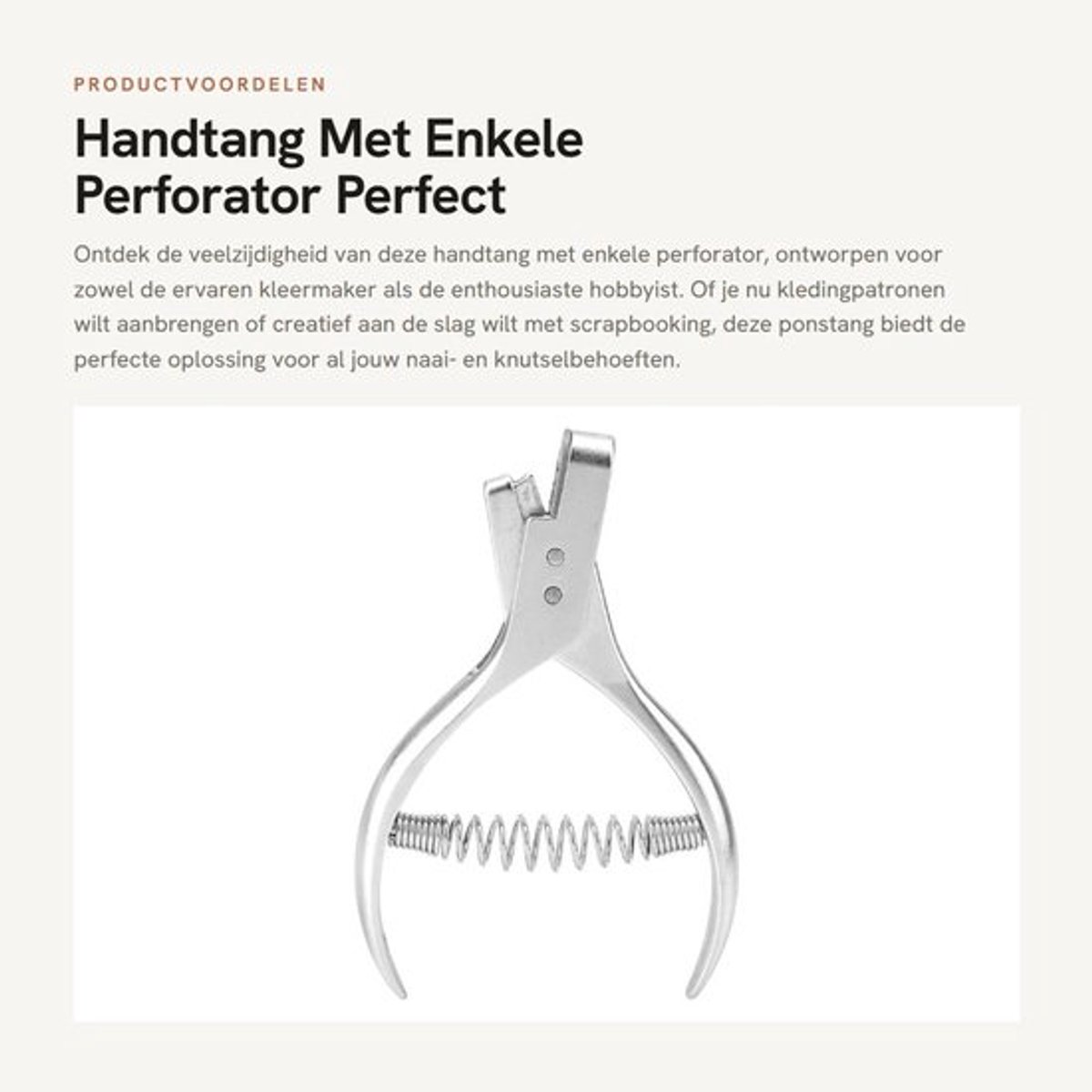 Handtang Professioneel Ontwerp - Perforator - Kledingpatroon - Handgereedschap - DIY-Ambachten - Ergonomisch Ontwerp