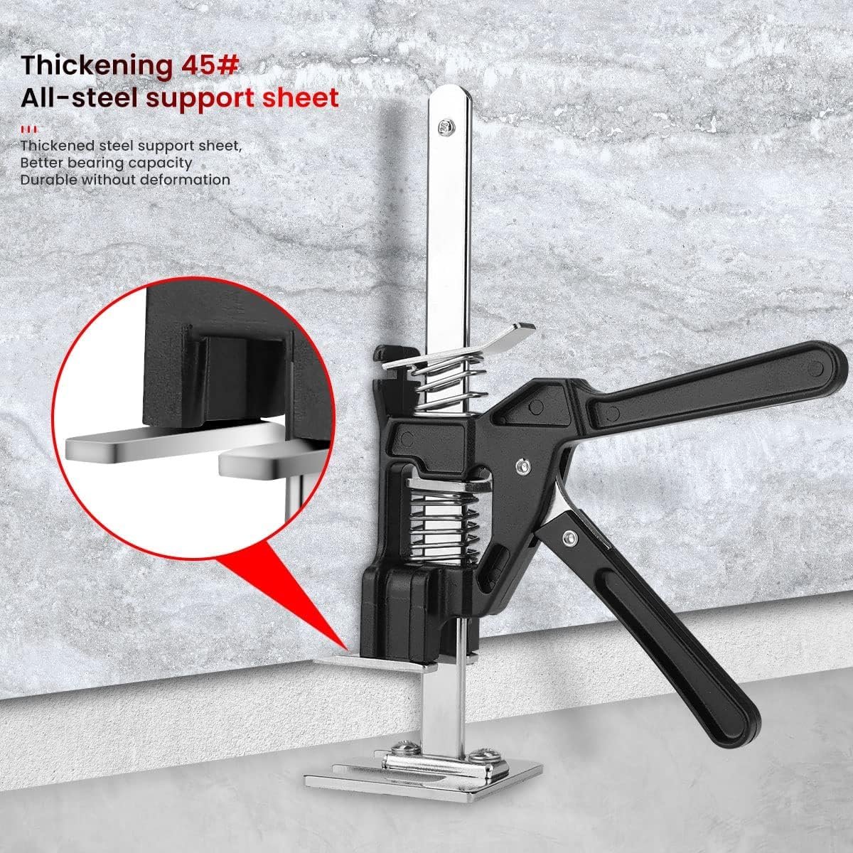SnelShoppen - 2 stuks arm handgereedschaplifter - werkbesparende lifter - hoogteregelaar tot 200 kg voor tegels, houten platen, deuren, ramen en kaste
