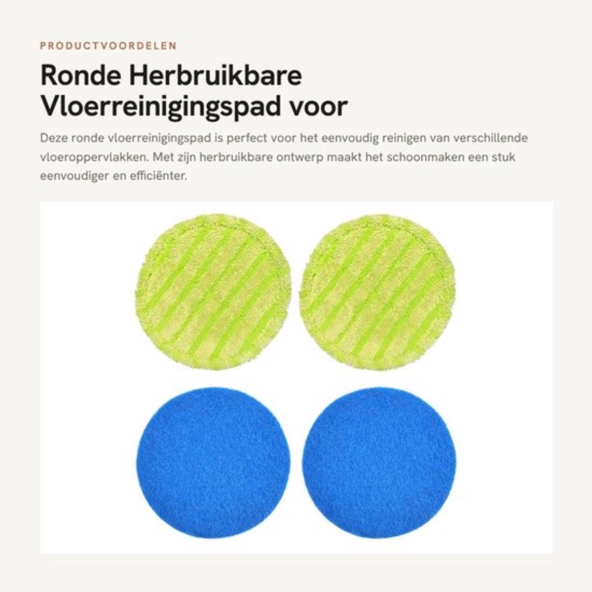 Ronde Herbruikbare Vloerreinigingspad voor Diverse Vloeren