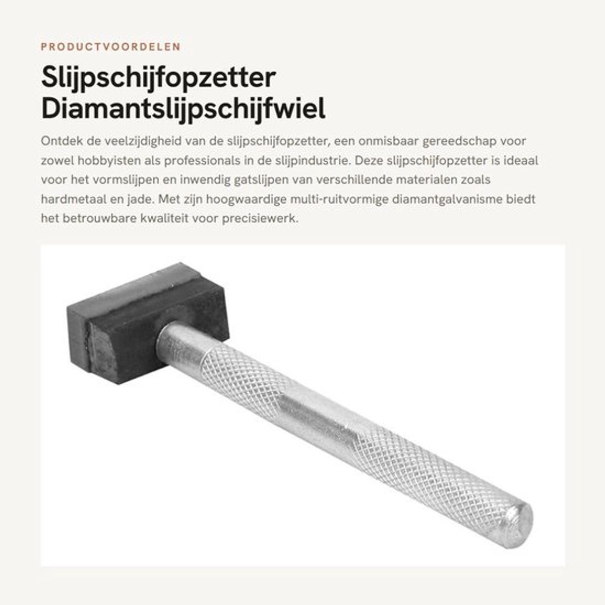 Slijpschijfopzetter - Diamantslijpschijfwiel - Steenslijpmachine - Gereedschap voor keramische/slijpschijven - Precisiewerk - Duurzaam/slijtvast. - Slijpgereedschap