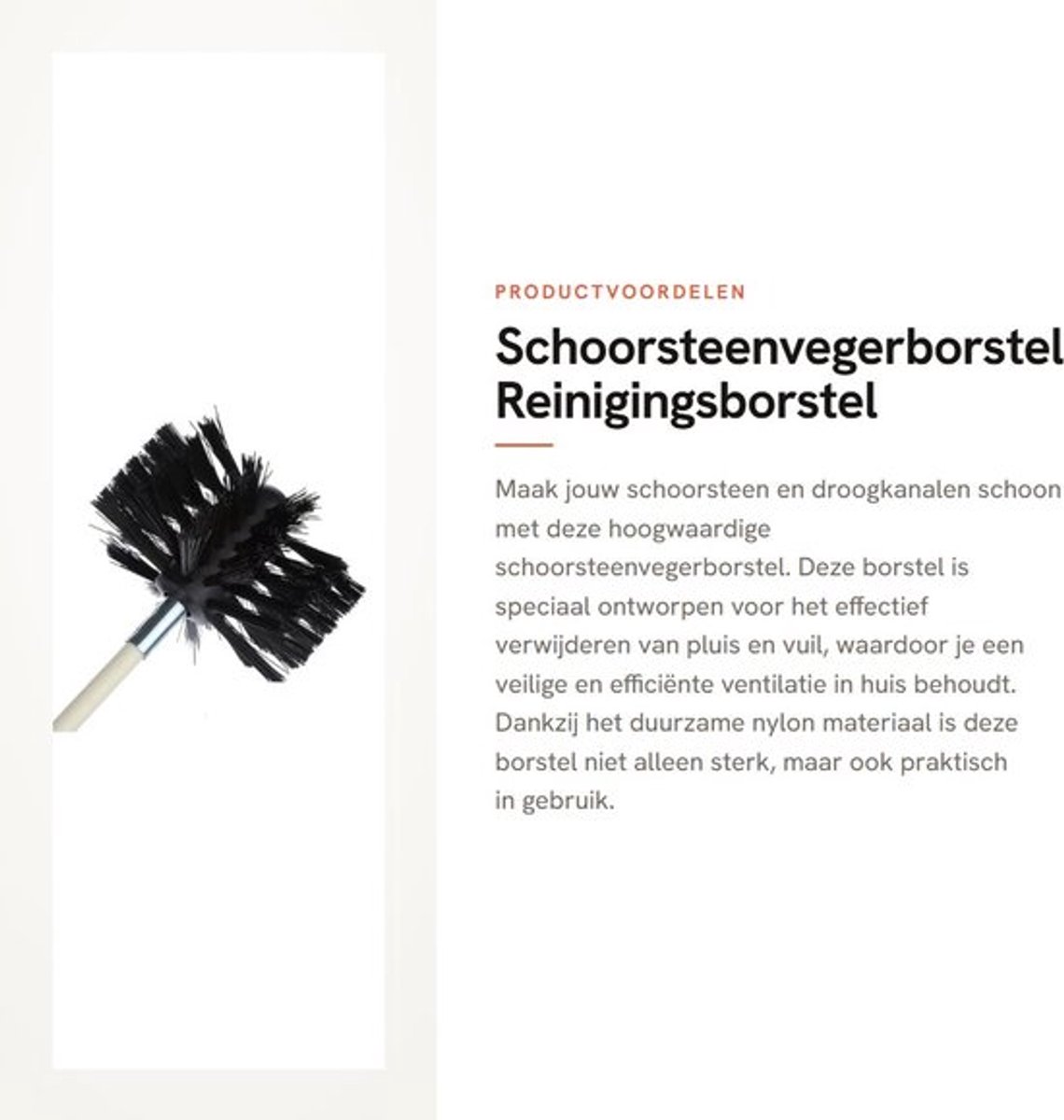 Schoorsteenvegerborstel 100/150 mm - Reinigingsborstel - Droogkanaalveger - Borstelkop - N