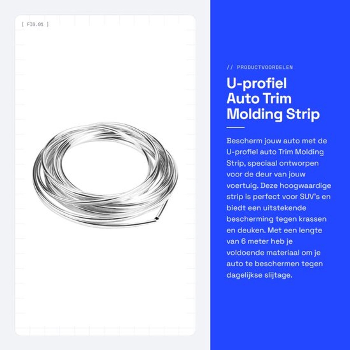 Trim Strip 6m - Zwarte Auto Deur Rubber - U-profiel Moulding - Scratch Guard Protector - Universeel voor Auto's - PVC Materiaal - Deurrubber