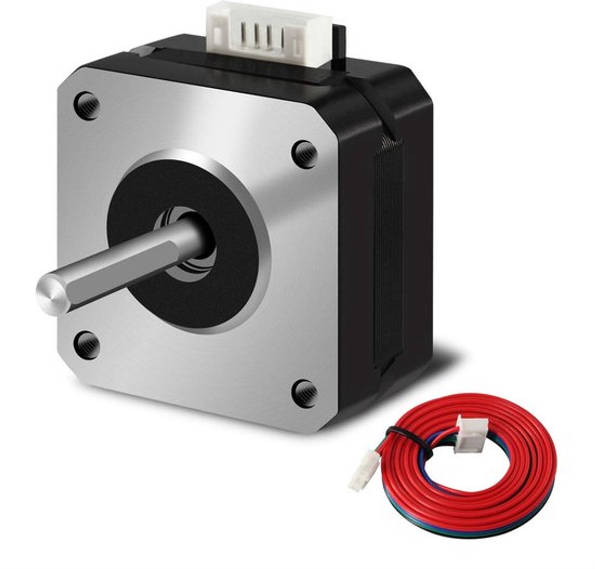 Stappenmotor Nema 17 42x23mm - 2 Fase - 4 Draden - 1.8 Graden - Hoge Koppel - 39.4 Inch Kabel - Motor