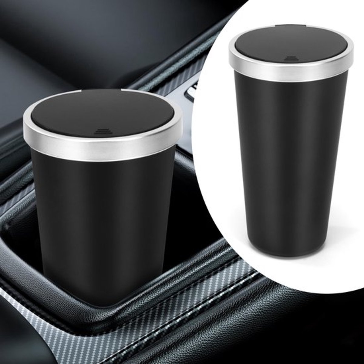Prullenbak Waterdicht - Draagbare Mini-Vuilnisemmer - Geurremmend - Voor Auto/Huis/Keuken/Kantoor - Duurzaam Kunststof - Klein Formaat