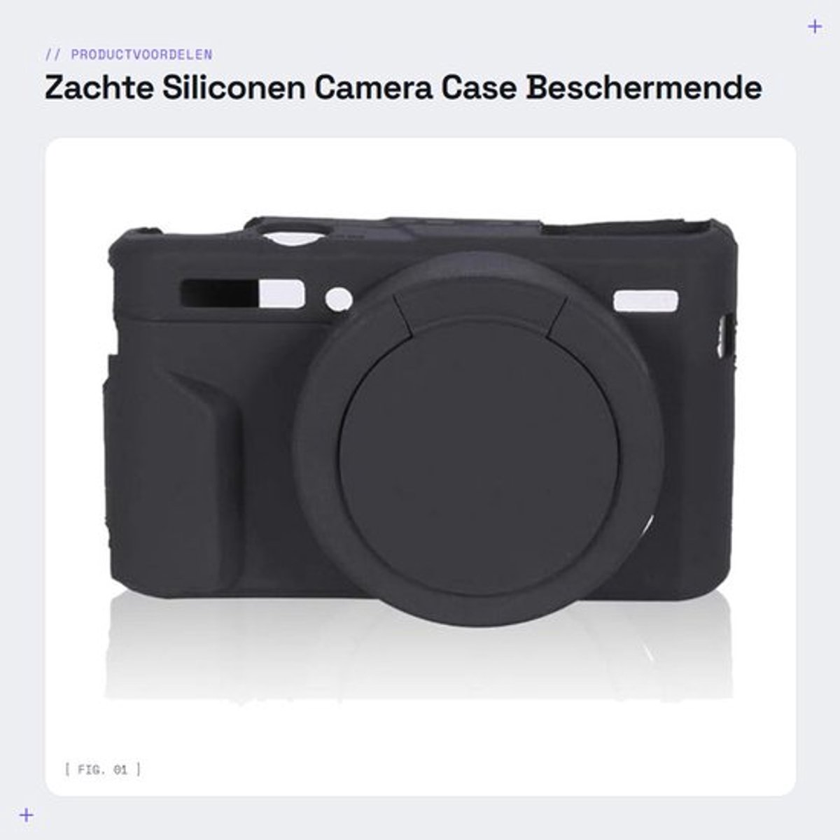 Camera Case Zachte Siliconen - Beschermende Cover - Lichtgewicht - Geschikt voor G7XII/G7X Mark II - Duurzaam - Stootbestendig - Cameratas