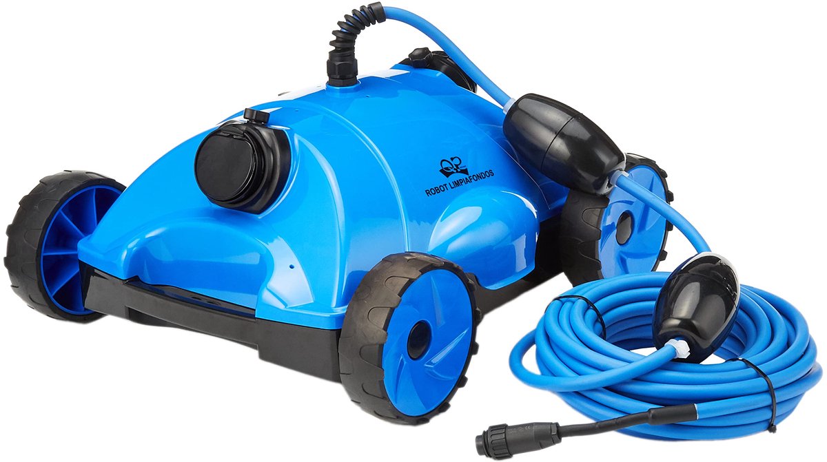 SnelShoppen - QP 500351AZ Elektrische Vloerreiniger Bluek - Krachtige Reiniging voor Huishoudens, Geschikt voor Tegels, Hout en Laminaat, Blauw, Ideaa
