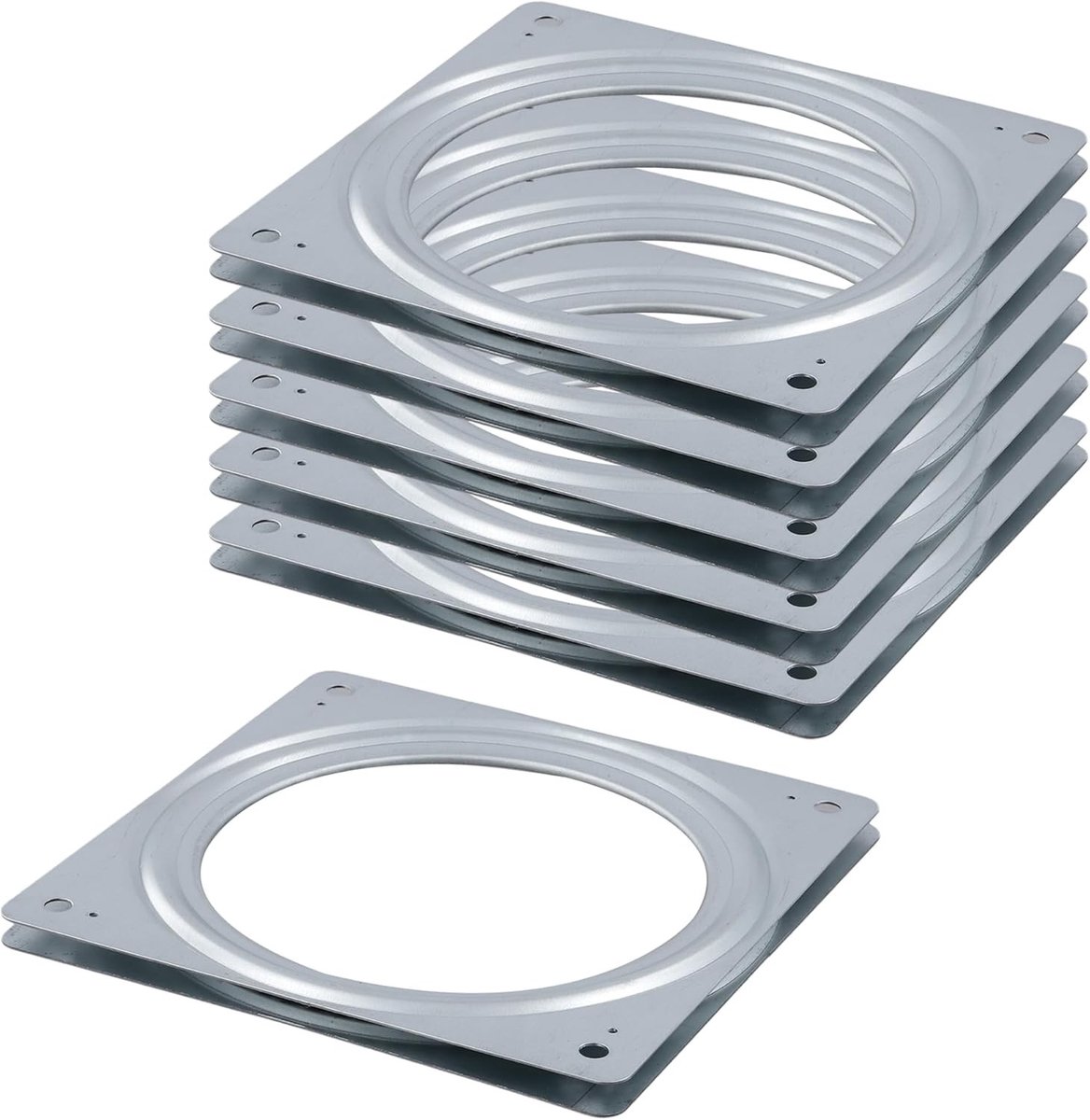 Set van 6 Vierkante Roterende Draaiplaten van 15,6 x 0,87 cm voor Meubels en Organisatie