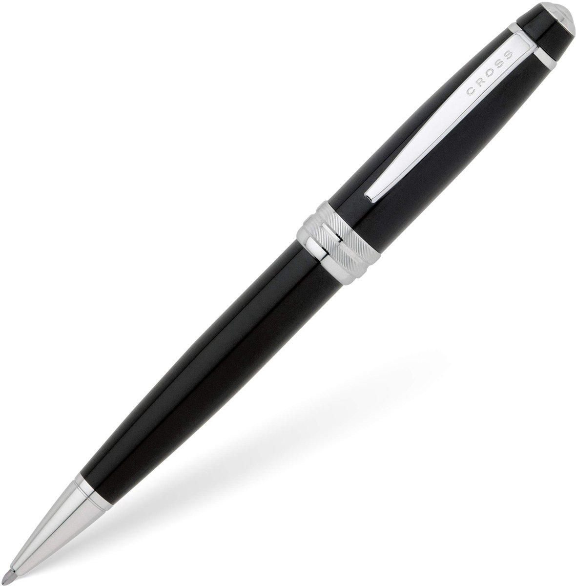 SnelShoppen - Cross Bailey Balpen Draaimechanisme Zwart-Lak - Zwarte Schrijfkleur - Medium Lijndikte - Luxe Balpen voor Kantoor, Feest en Dagelijks Ge