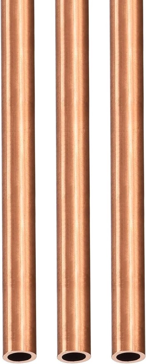 5mm x 0.25mm x 300mm Koperbuis - 3 Stuks - Geschikt voor Machines, Ambachten en Decoratieve Toepassingen - Ronde Metalen Slangen
