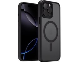 Hoesje Geschikt voor iPhone 16 Pro - Zwart - Geschikt voor MagSafe – Slank, Sterk en Shock proof