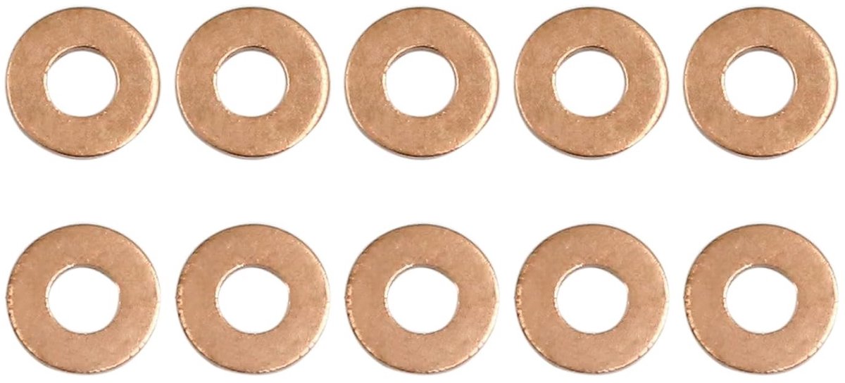 4mm x 9mm x 1mm Koper Platte Ringafdichtingen - 50 Stuks - Geschikt voor M4 Schroeven, Industrieel Gebruik en Afdichting