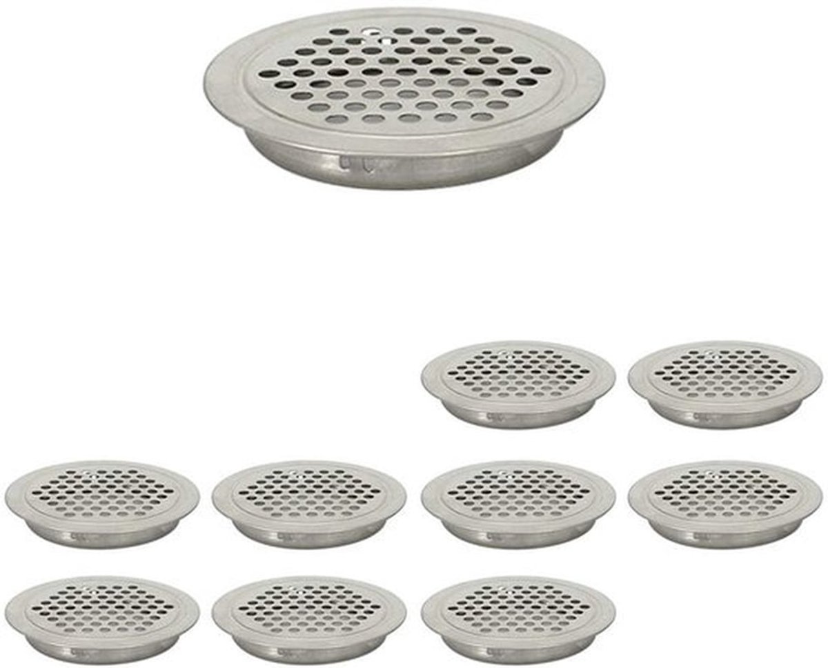 Luchtventildek 19mm - 10 Stuks - Roestvrij Staal - Antirust - Ventilatie - Geschikt voor K