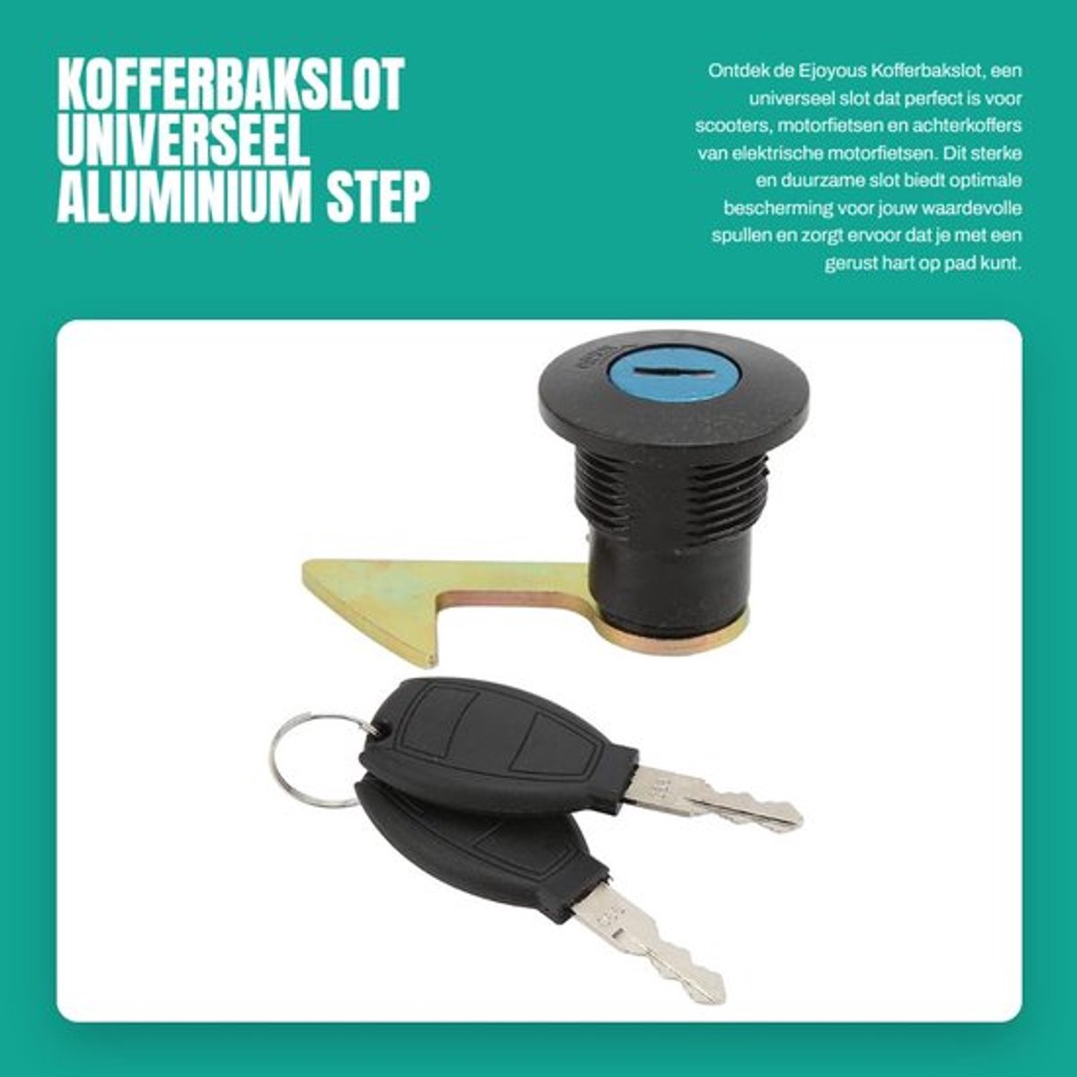 Kofferbakslot - Universeel - Aluminium - Step - Bescherming voor motorfiets en scooter - Veiligheidsslot - Geschikt voor sportfietsen