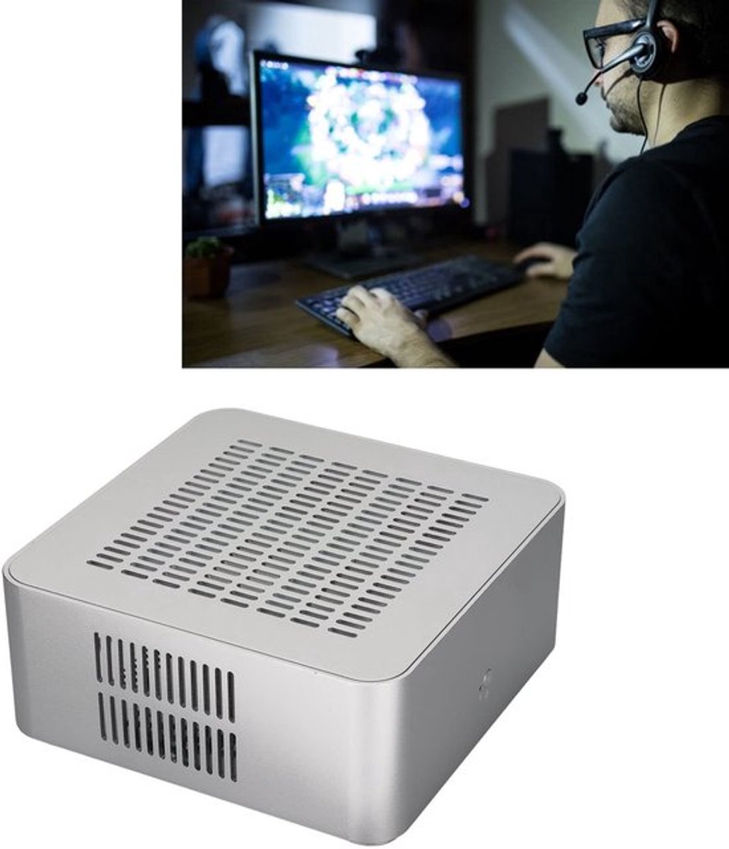 Computerbehuizing Mini ITX - Desktopbehuizing - Gaming-pc-behuizing - Duurzaam Aluminium - Goede Warmteafvoer - Geschikt voor Thuisgebruik