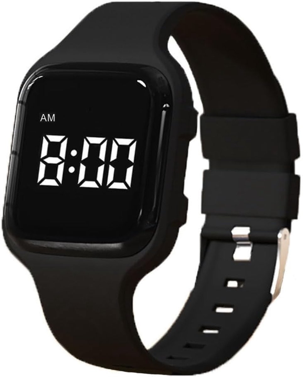 SnelShoppen - Vibration Alarm Watch voor Potty Training, Waterdichte Medische Herinneringshorloge met Timer, Zwart, Geschikt voor Kinderen