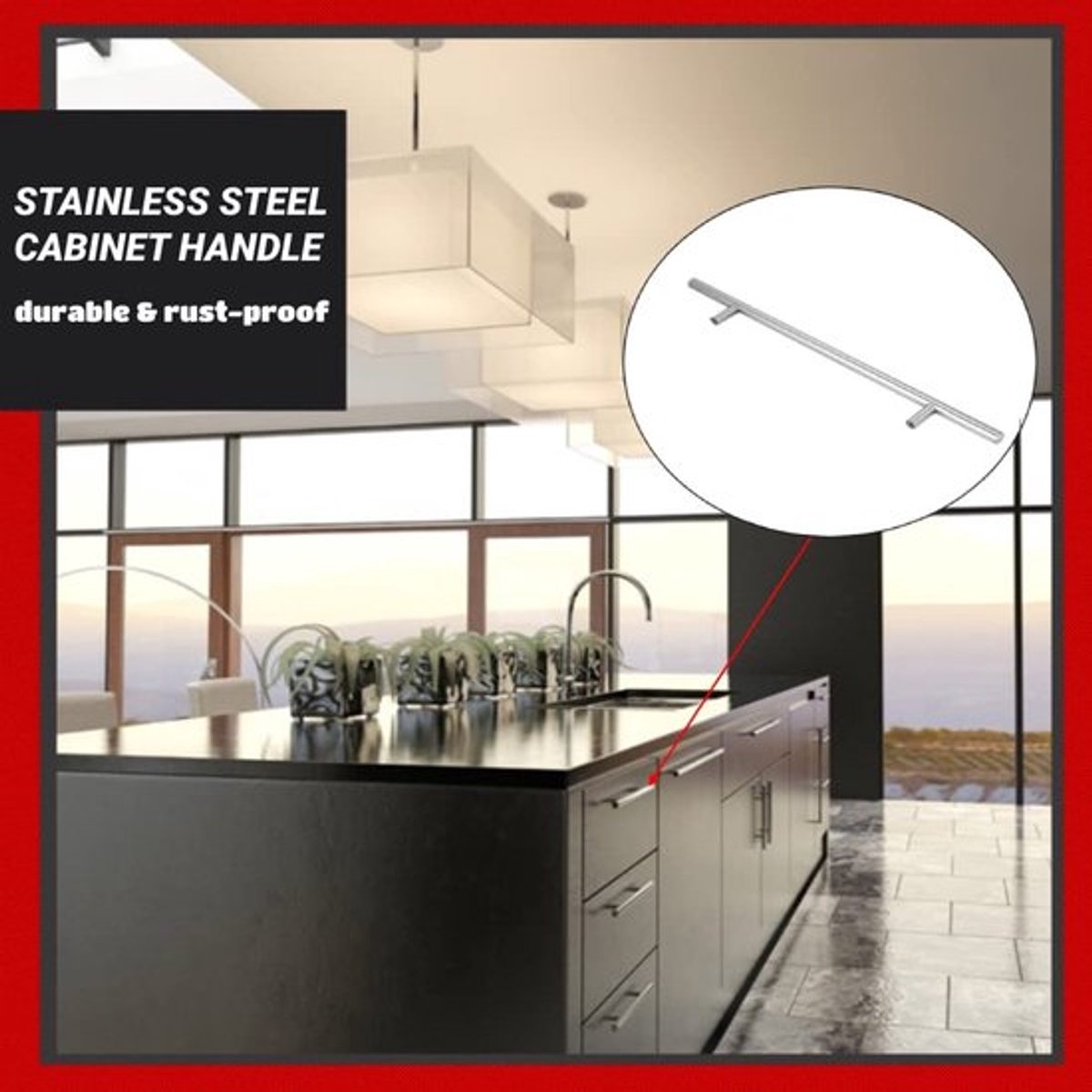 Deurgreep 300mm - RVS Handgreep - Keuken/Badkamer Deurknop - Schuifdeur/Meubel Deurgreep - Corrosiebestendig - Elegant Ontwerp - Keukengreep