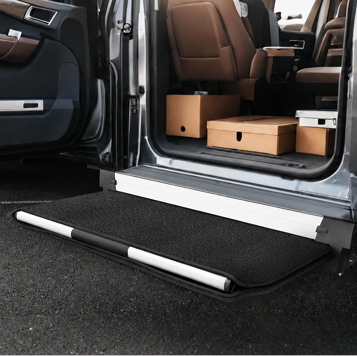 Trapmat voor camper en caravan, voetmat voor elektrische treden, 70,5 x 26 cm, antislip en waterdicht traptapijt voor optimale bescherming