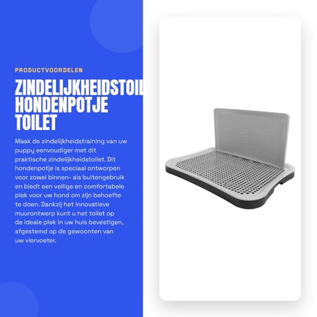Hondenpotje Draagbaar - Zindelijkheidstoilet - Muurkolom - Mesh Ontwerp - Eenvoudig Schoonmaken - Veilig Plastic Materiaal - Hondentoilet