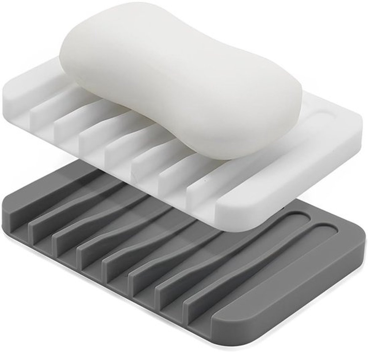 Zeepbakje Antislip Design - Zeepbakje met Drainage - Vaatwasmachinebestendig - Voor Badkamer/Douche/Keuken - Hygiënisch en Praktisch - Zeepdispenser