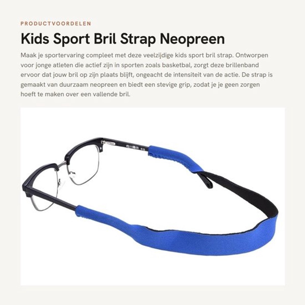 Brillenlanyard - 5 Stuks - Neopreen - Waterdicht - Antibotsing - Verstelbaar - Geschikt voor verschillende hoofdmaten - Brillenband