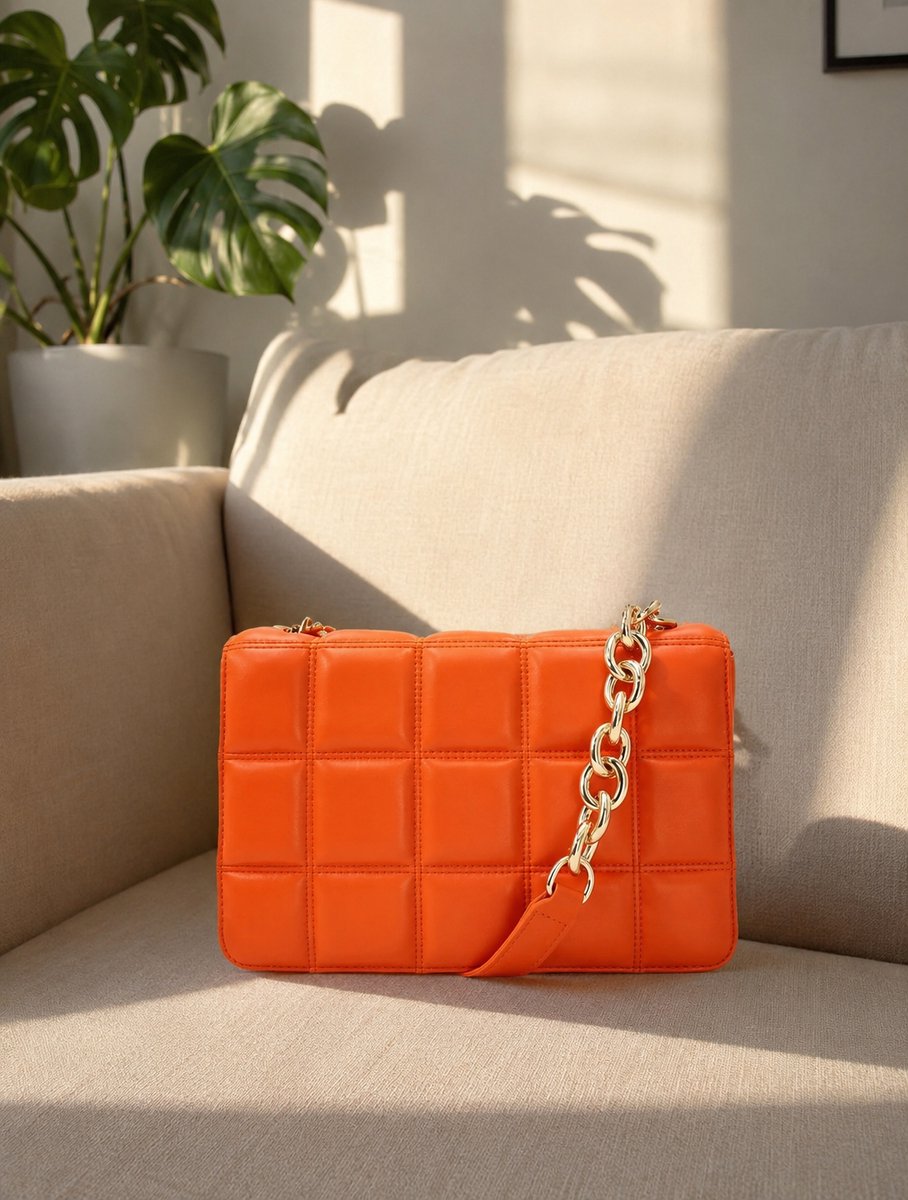 Oranje tasje Tom en Eva