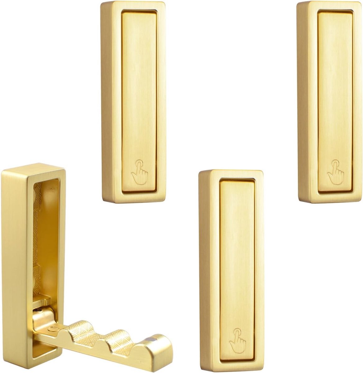Omgoods - 4 Stuks Vouwbare Wandhaak voor Jassen en Tassen