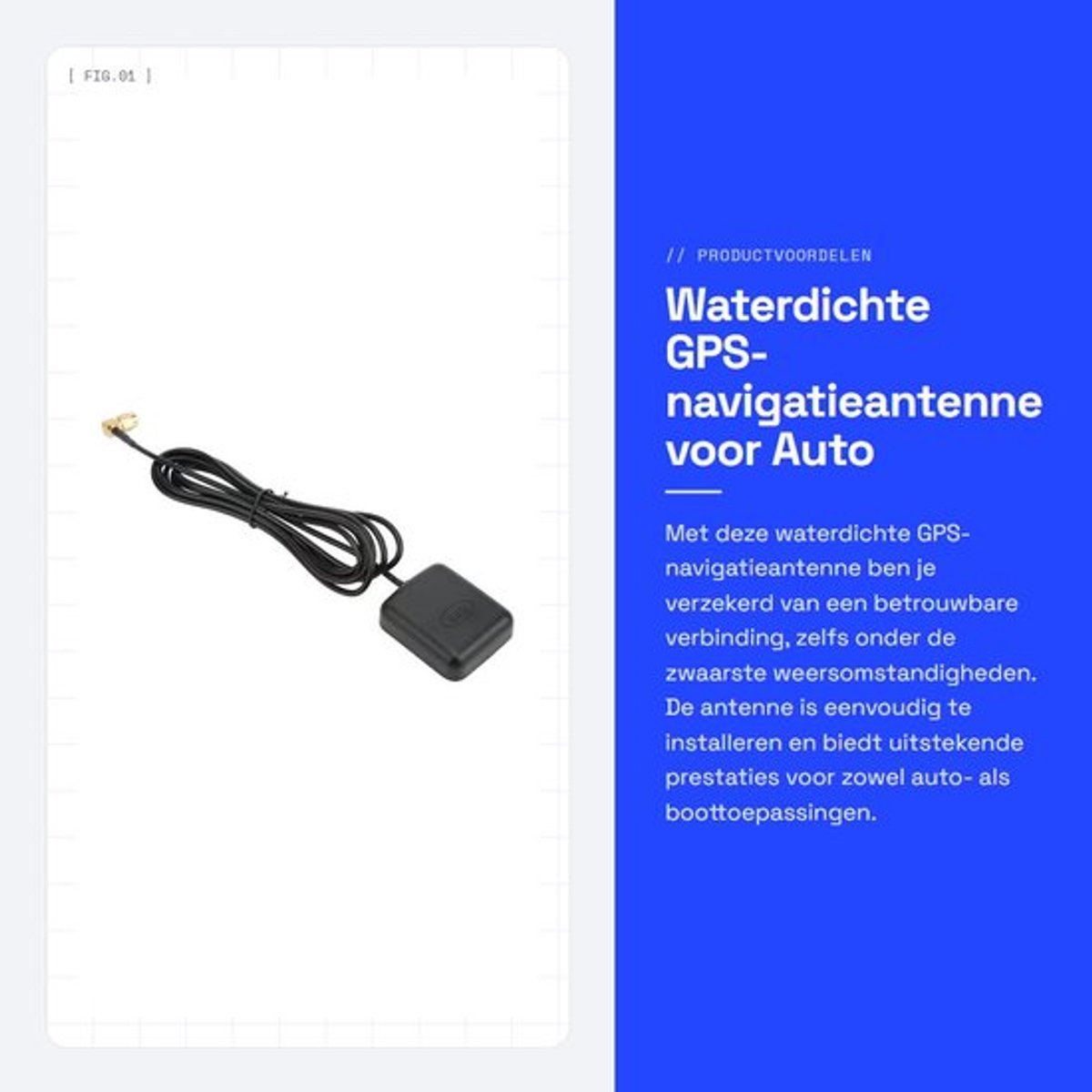 GPS-antenne Waterdicht - Actieve Antenne - SMA Connector - Vrachtwagen/Boot - Realtime Tracking - Hoogwaardige ABS - Gps-ontvanger