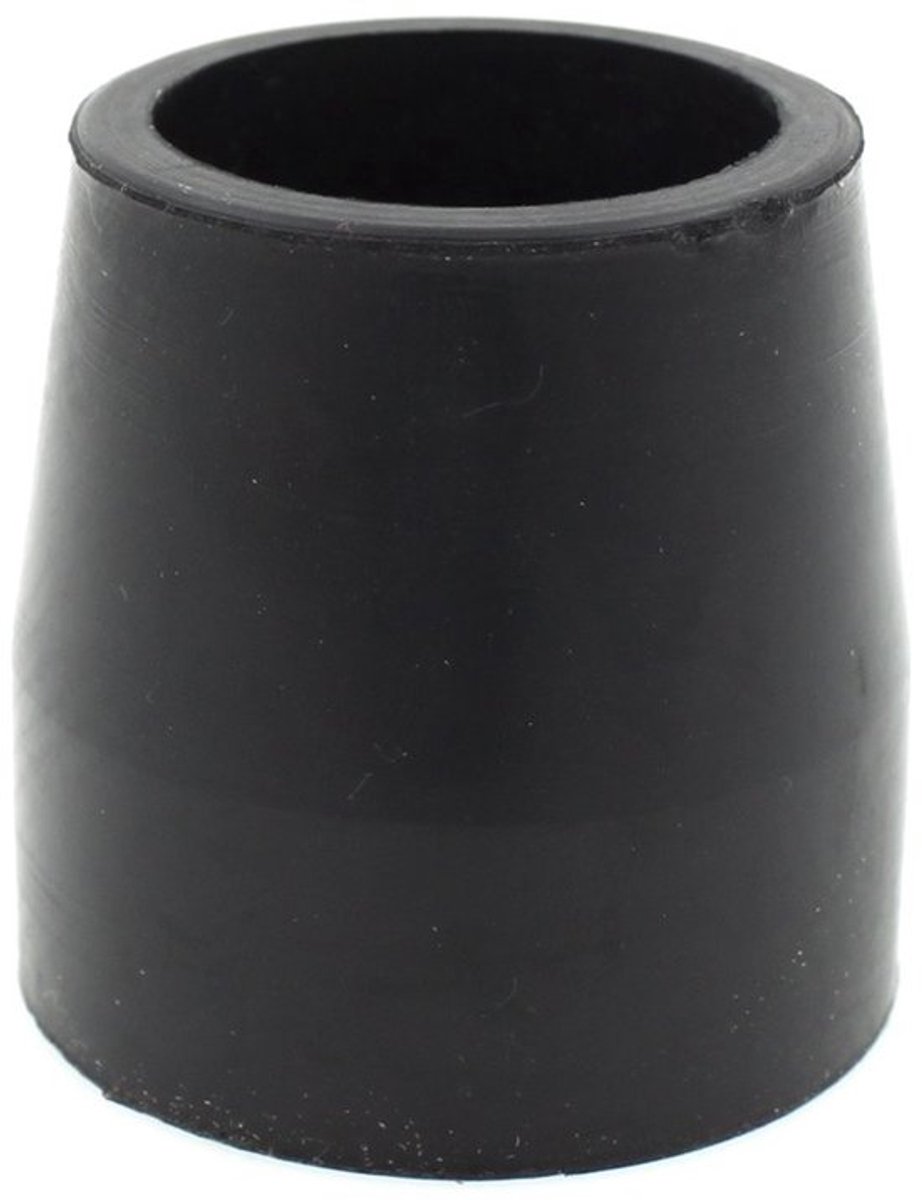 Ferrules 27mm Zwart - Rubber - Versterkingsring - Geschikt voor Wandelframes - Duurzaam - Verkrijgbaar in Bruin/Grijs - Looprekdop