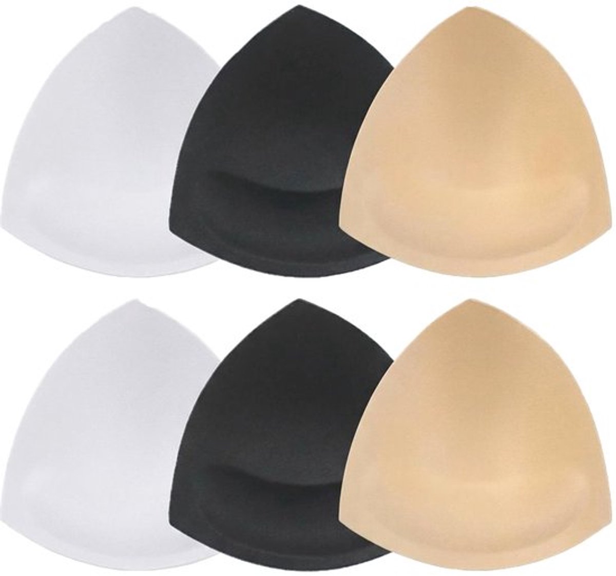 BH Pads Verwijderbaar - 3 Paar - Dames - Push Up - Sport BH - Driehoek - Cups - Bikini Pads