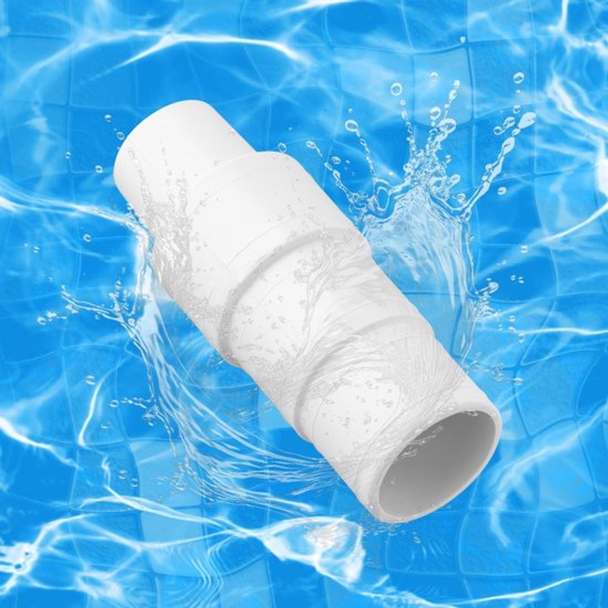 Zwembadvacuümslangadapter - Zwembadslangconnector - Onderhoud - Wit - Filterpompslangen - Geschikt voor Intex-Zwembaden - Afmeting 10,16 cm